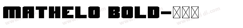 Mathelo Bold字体转换